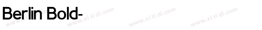 Berlin Bold字体转换